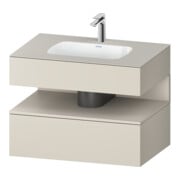 Duravit Einbauwaschtisch-Möbel-Set Qatego 80x55x60cm, Tau m/tau matt, Konsolen-Waschtischunterbau