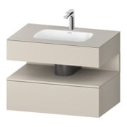 Duravit Einbauwaschtisch-Möbel-Set Qatego 80x55x60cm, Tau ma, Konsolen-Waschtischunterbau