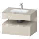 Duravit Einbauwaschtisch-Möbel-Set Qatego 80x55x60cm, Tau matt, Konsolen-Waschtischunterbau-1