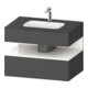 Duravit Einbauwaschtisch-Möbel-Set Qatego 80x55x60cm, w g/Gra m, Kon-WTU, Nischenb-1