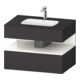 Duravit Einbauwaschtisch-Möbel-Set Qatego 80x55x60cm, w g/Gra m, Kon-WTU, Nischenb-1