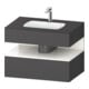 Duravit Einbauwaschtisch-Möbel-Set Qatego 80x55x60cm, w g/Gra ma, Konsolen-Waschtischunterbau-1