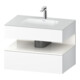 Duravit Einbauwaschtisch-Möbel-Set Qatego 80x55x60cm, w hgl/we m, Kon-WTU, B-1