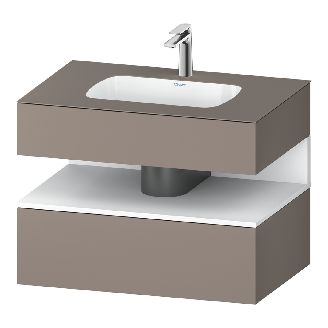 Duravit Einbauwaschtisch-Möbel-Set Qatego 80x55x60cm, w m/ba m, Kon-WTU, Nischenb