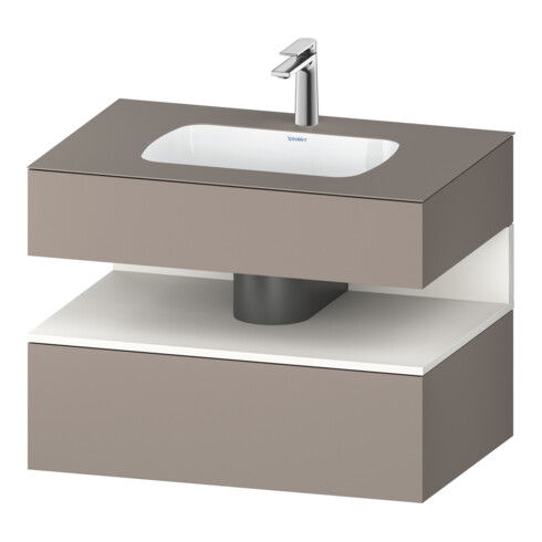 Duravit Einbauwaschtisch-Möbel-Set Qatego 80x55x60cm, w m/ba ma, Konsolen-Waschtischunterbau