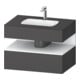 Duravit Einbauwaschtisch-Möbel-Set Qatego 80x55x60cm, w m/Gr m, Kon-WTU, Nischenb-1