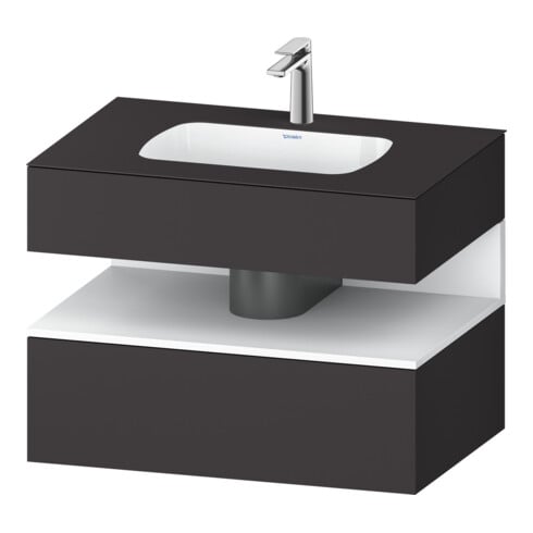 Duravit Einbauwaschtisch-Möbel-Set Qatego 80x55x60cm, w m/Gr m, Kon-WTU, Nischenb