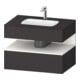 Duravit Einbauwaschtisch-Möbel-Set Qatego 80x55x60cm, w m/Gr matt, Konsolen-Waschtischunterbau-1