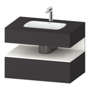 Duravit Einbauwaschtisch-Möbel-Set Qatego 80x55x60cm, w m/Gr matt, Konsolen-Waschtischunterbau