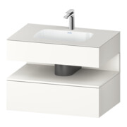 Duravit Einbauwaschtisch-Möbel-Set Qatego 80x55x60cm, w m, Konsolen-Waschtischunterbau, Nischenb