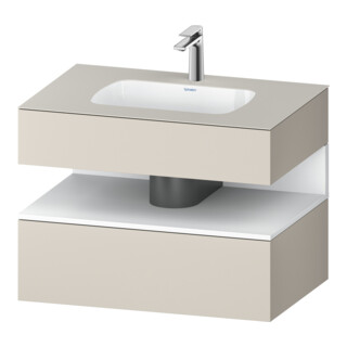 Duravit Einbauwaschtisch-Möbel-Set Qatego 80x55x60cm, w m/ta m, Kon-WTU, Nischenb
