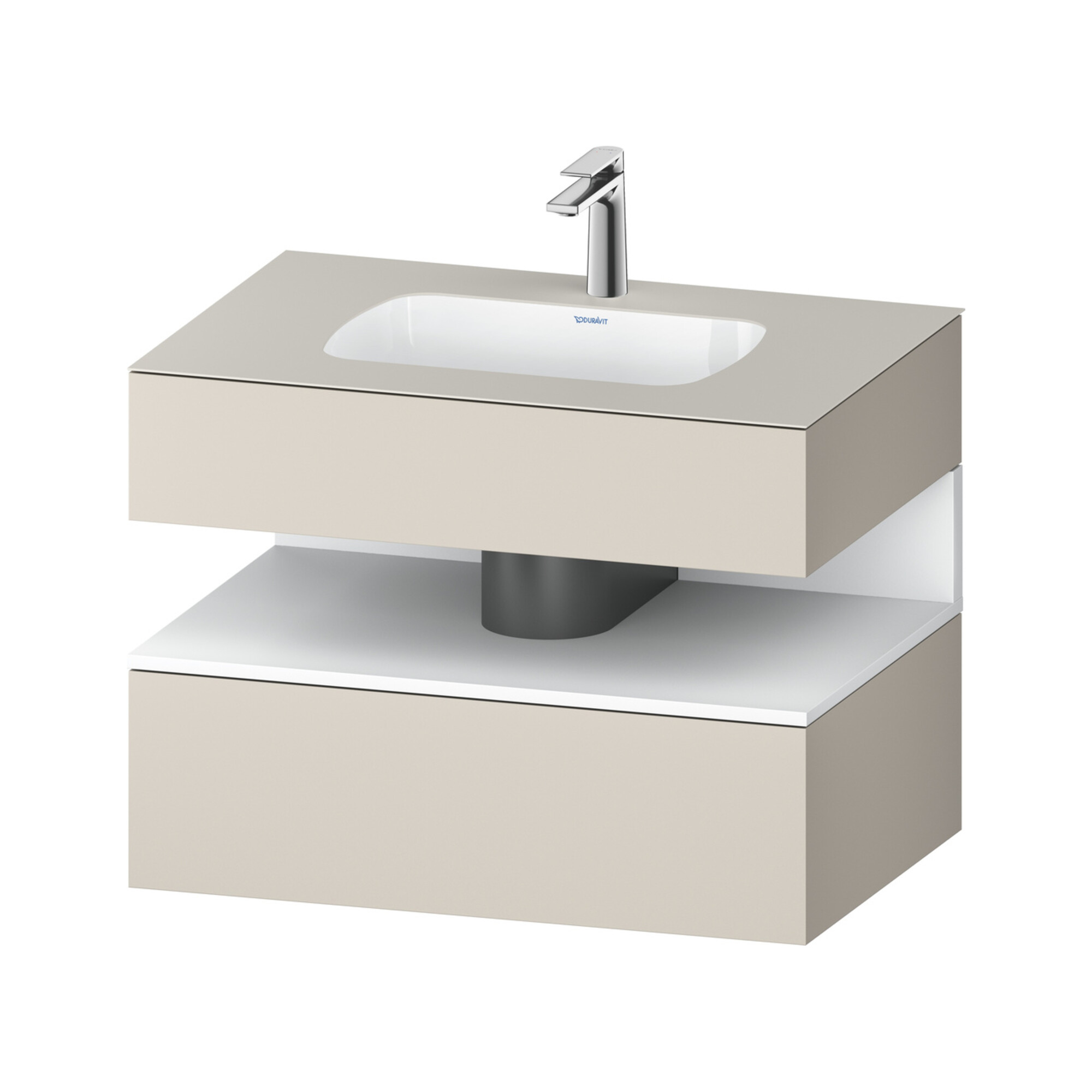 Duravit Einbauwaschtisch-Möbel-Set Qatego 80x55x60cm, w m/ta m, Kon-WTU, Nischenb
