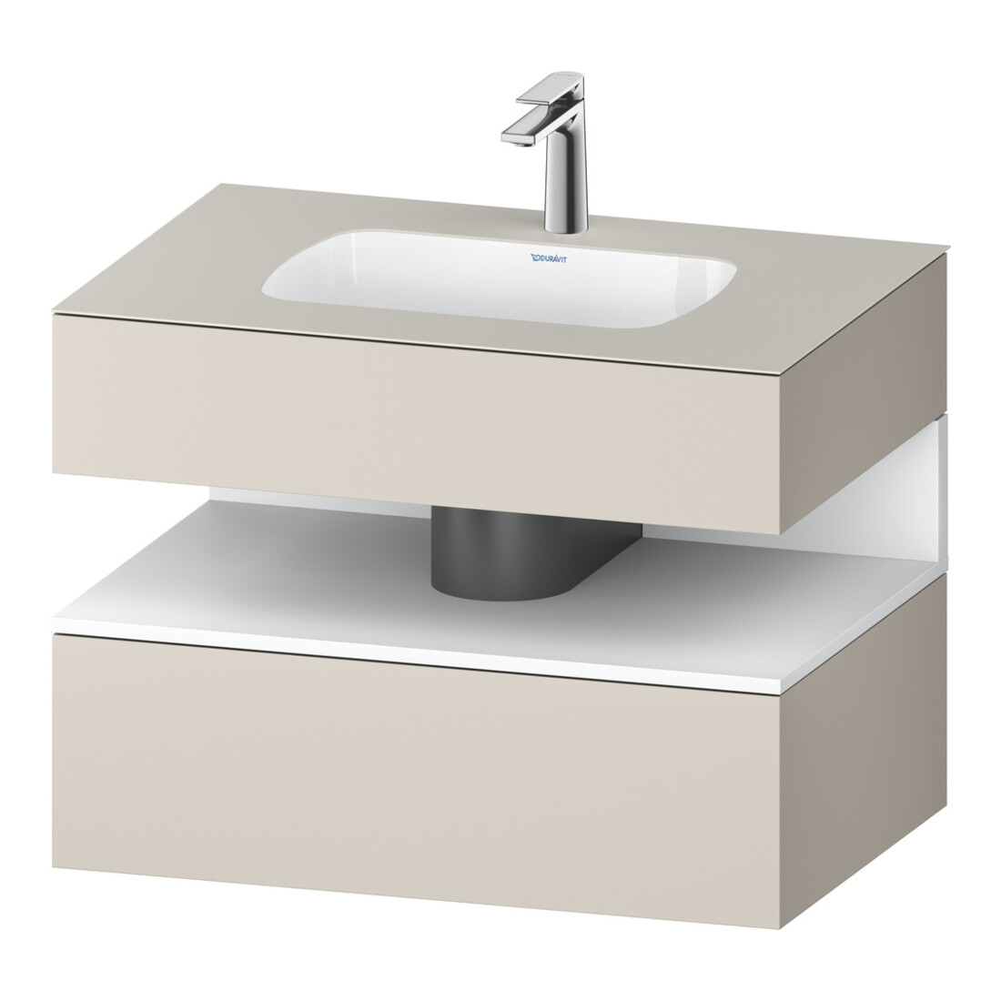 Duravit Einbauwaschtisch-Möbel-Set Qatego 80x55x60cm, w m/ta m, Kon-WTU, Nischenb