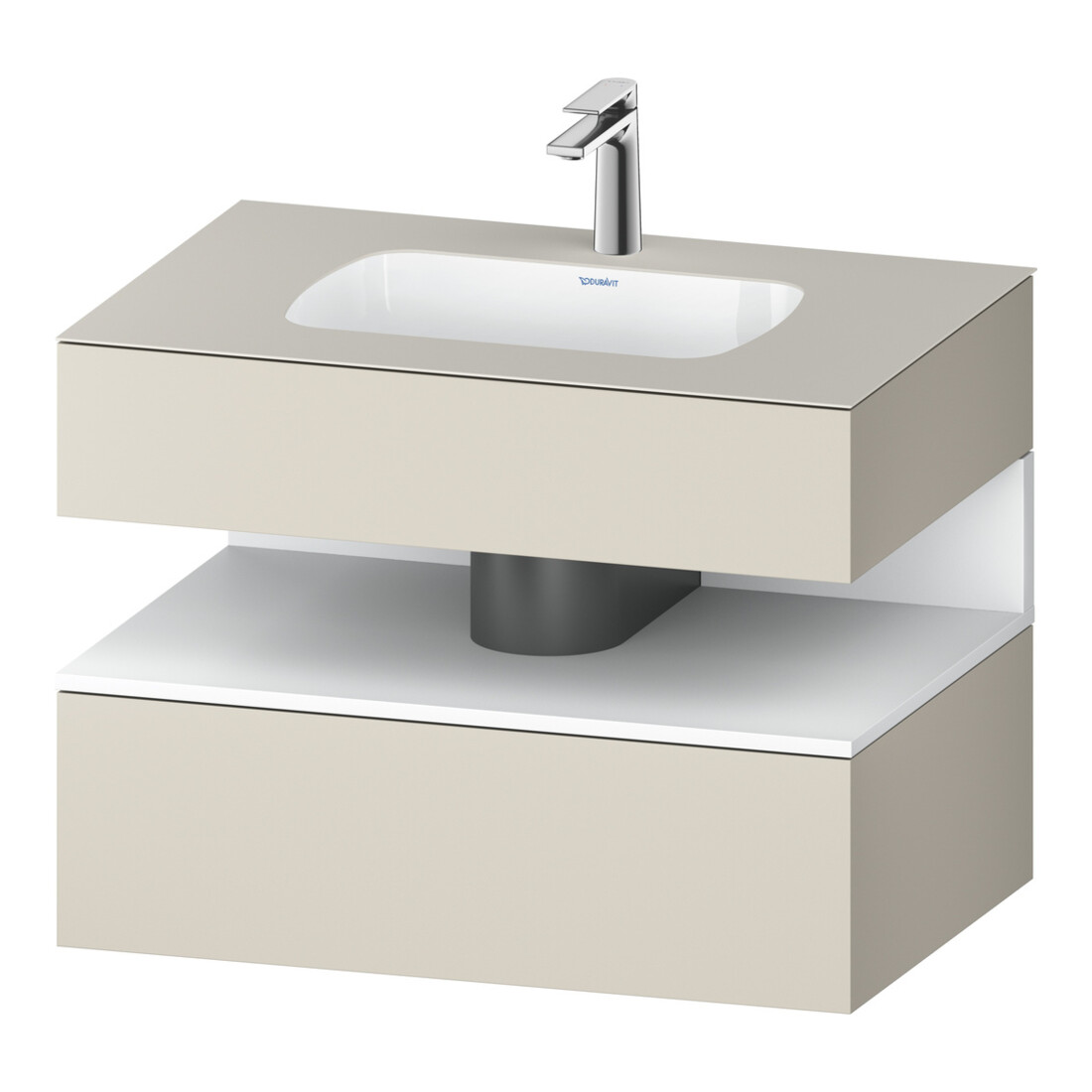 Duravit Einbauwaschtisch-Möbel-Set Qatego 80x55x60cm, w m/ta m, Kon-WTU, Nischenb
