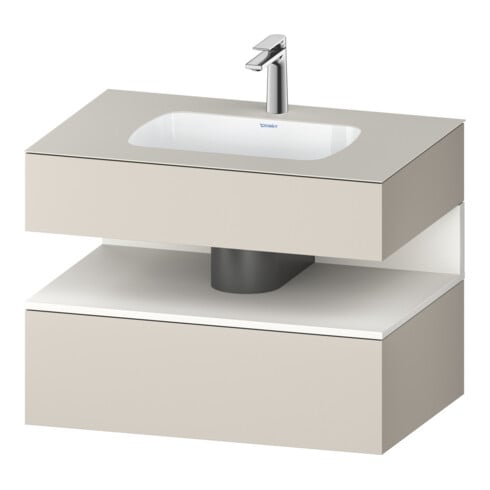Duravit Einbauwaschtisch-Möbel-Set Qatego 80x55x60cm, w m/ta m, Kon-WTU, Nischenb