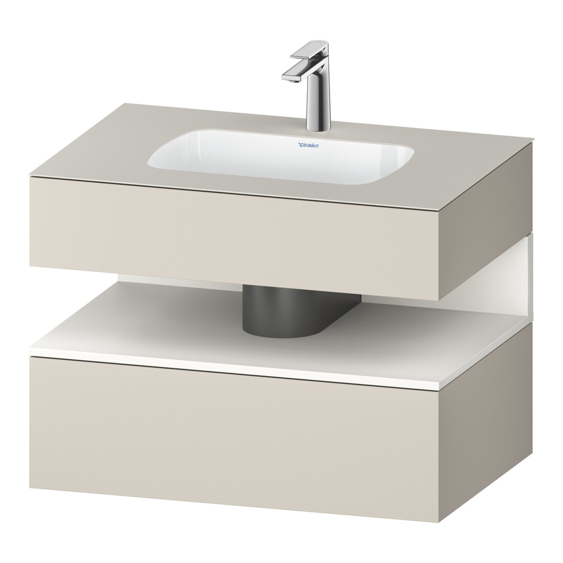 Duravit Einbauwaschtisch-Möbel-Set Qatego 80x55x60cm, w m/ta m, Kon-WTU, Nischenb