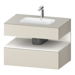 Duravit Einbauwaschtisch-Möbel-Set Qatego 80x55x60cm, w m/ta matt, Konsolen-Waschtischunterbau