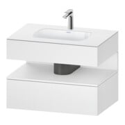 Duravit Einbauwaschtisch-Möbel-Set Qatego 80x55x60cm, w ma, Konsolen-Waschtischunterbau, Nischenb