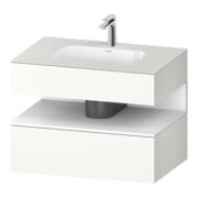 Duravit Einbauwaschtisch-Möbel-Set Qatego 80x55x60cm, w matt/we matt, Konsolen-Waschtischunterbau