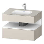 Duravit Einbauwaschtisch-Möbel-Set Qatego 80x55x60cm, we m/tau ma, Konsolen-Waschtischunterbau