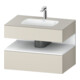 Duravit Einbauwaschtisch-Möbel-Set Qatego 80x55x60cm, we m/tau matt, Konsolen-Waschtischunterbau-1