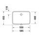 Duravit Einbauwaschtisch No. 1 55x40cm, EB v u, o. HL, m ÜL, o. HLB, we-4