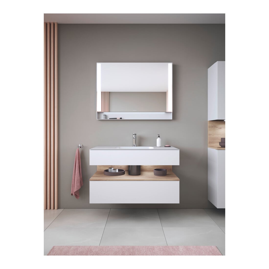 Duravit Einbauwaschtisch Qatego 48x32cm, EB v u, o HL, HL, m Ü, we hgl