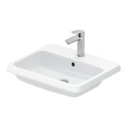 Duravit Einbauwaschtisch Qatego 55x45,5cm, EB v ob, m Hahnloch, we. hgl