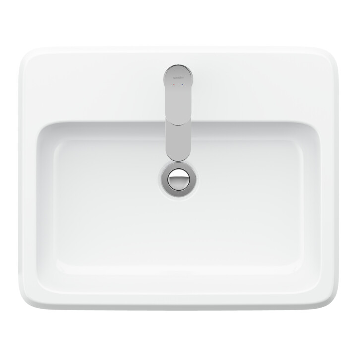 Duravit Einbauwaschtisch Qatego 55x45,5cm, EB v ob, m Hahnloch, we. hgl