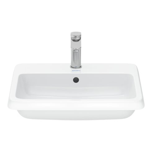 Duravit Einbauwaschtisch Qatego 55x45,5cm, EB v ob, m Hahnloch, we. hgl