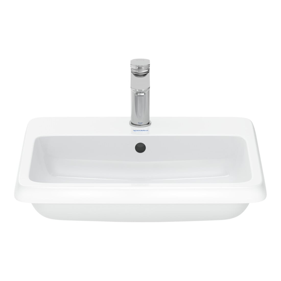 Duravit Einbauwaschtisch Qatego 55x45,5cm, EB v ob, m Hahnloch, we. hgl