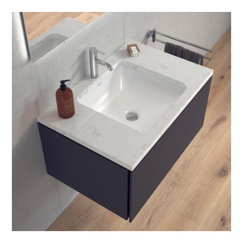 Duravit Einbauwaschtisch Starck 3 43x43cm, EB v unt, o. HL, HLB, m ÜL, we
