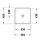 Duravit Einbauwaschtisch Starck 3 43x43cm, EB v unt, o. HL, HLB, m ÜL, we