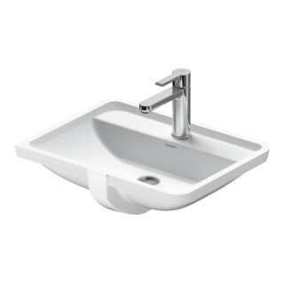Duravit Einbauwaschtisch Starck 3 49x27cm, EB v unt, m HL, ÜL u. HLB, weiß