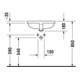 Duravit Einbauwaschtisch Starck 3 49x36,5cm, EB v u, o. HL, HLB, m ÜL, we-2