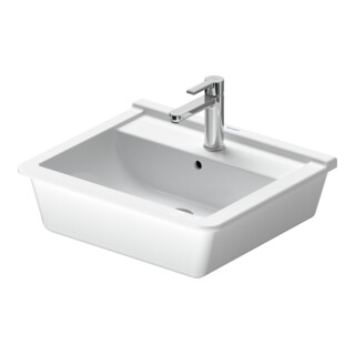 Duravit Einbauwaschtisch Starck 3 56x46,5cm, EB v ob, m HL, ÜL, HLB, weiß