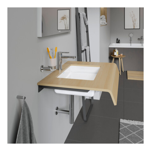 Duravit Einbauwaschtisch Vero 48,5x31,5cm, EB v unt, o. HL, m ÜL, weiß