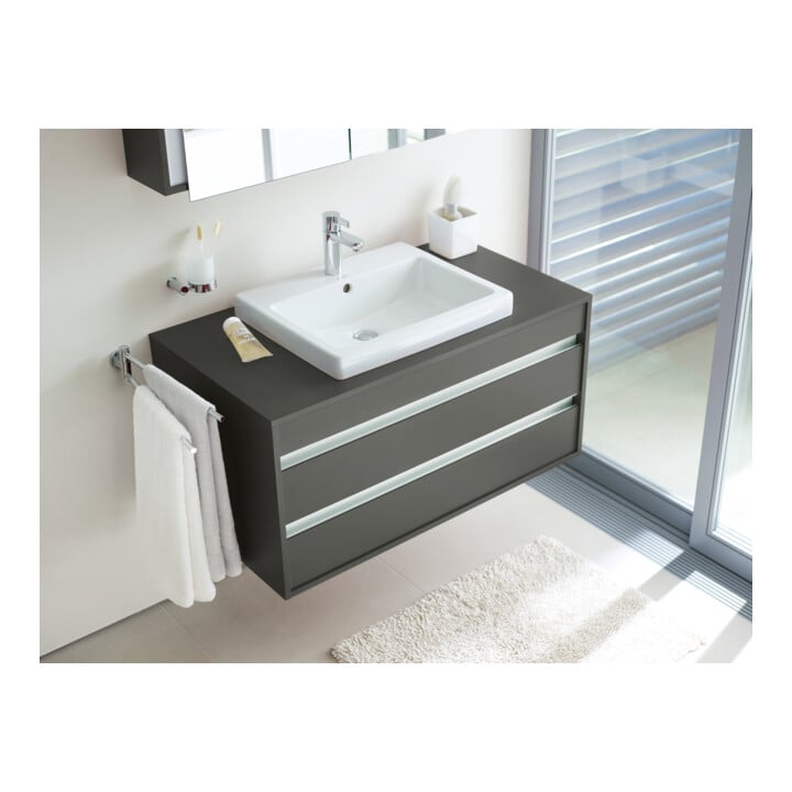 Duravit Einbauwaschtisch Vero 55x46,5cm, we, EB v ob, m HL, ÜL, HLB