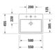 Duravit Einbauwaschtisch Vero Air 55x45,5cm EB v ob, m ÜL, HLB, 1 HL, weiß-2