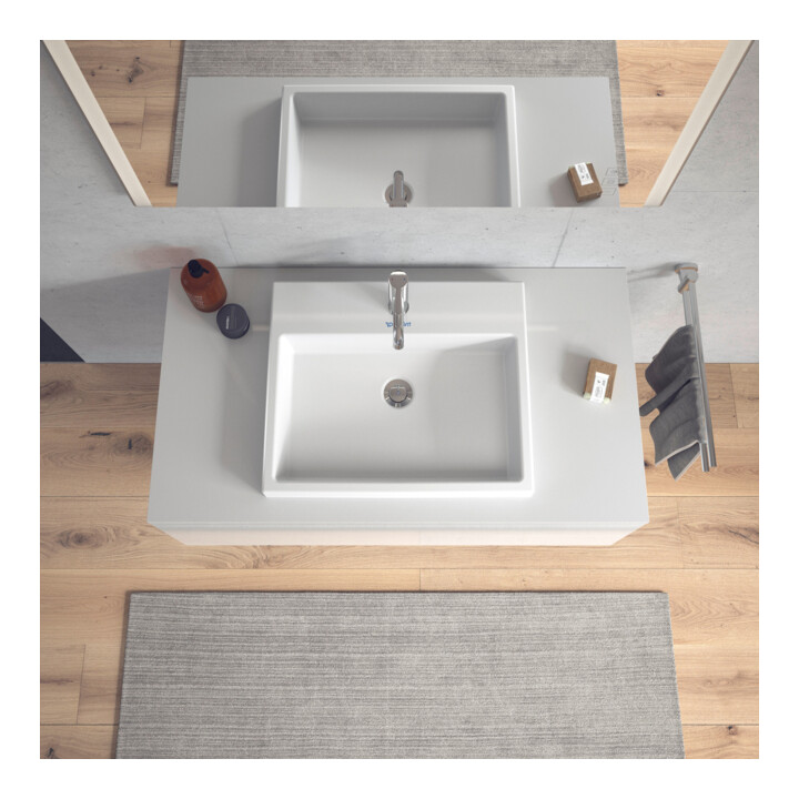 Duravit Einbauwaschtisch Vero Air 55x45,5cm EB v ob, m ÜL, HLB, 1 HL, weiß