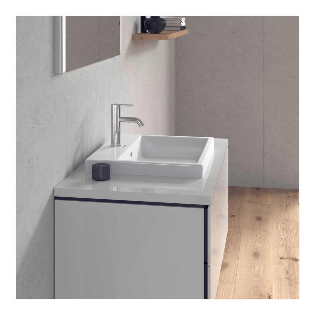 Duravit Einbauwaschtisch Vero Air 55x45,5cm EB v ob, m ÜL, HLB, 1 HL, weiß