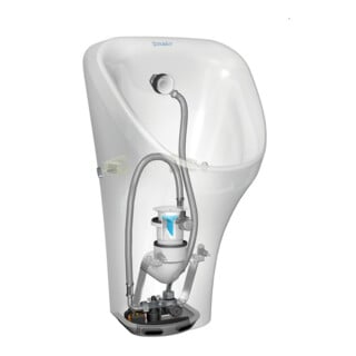 Duravit Elektronik-Absaug-Urinal DuraStyle 30x34cm, Bat-A, riml., o. Fl, we