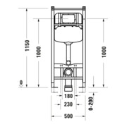 Duravit Élément WC Basic DuraSystem 115 cm, cloison sèche, mécanique, avant-2