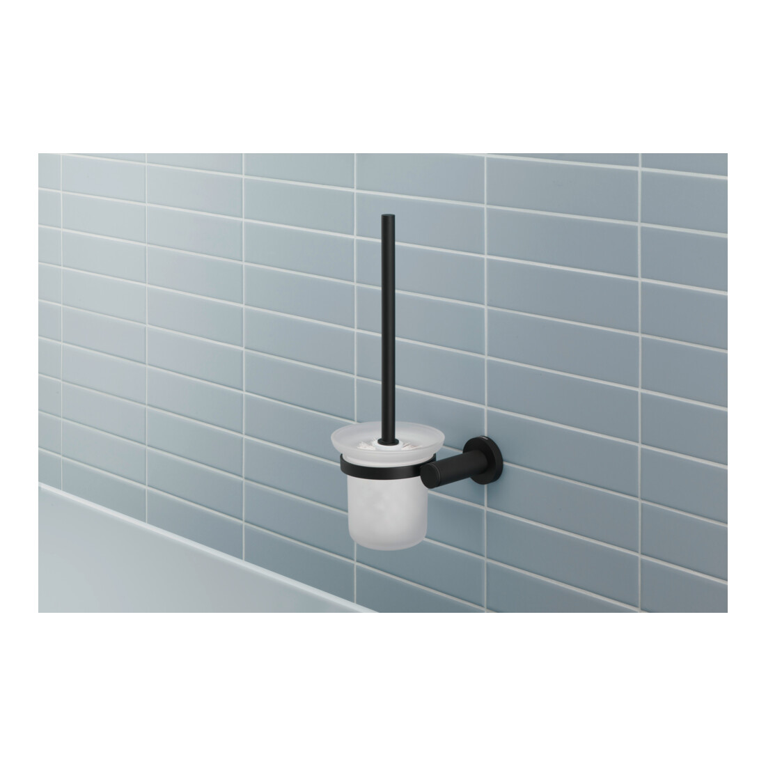 Duravit Ensemble brosse D-Code 15,4x34,2x15,4 cm, mural, noir mat