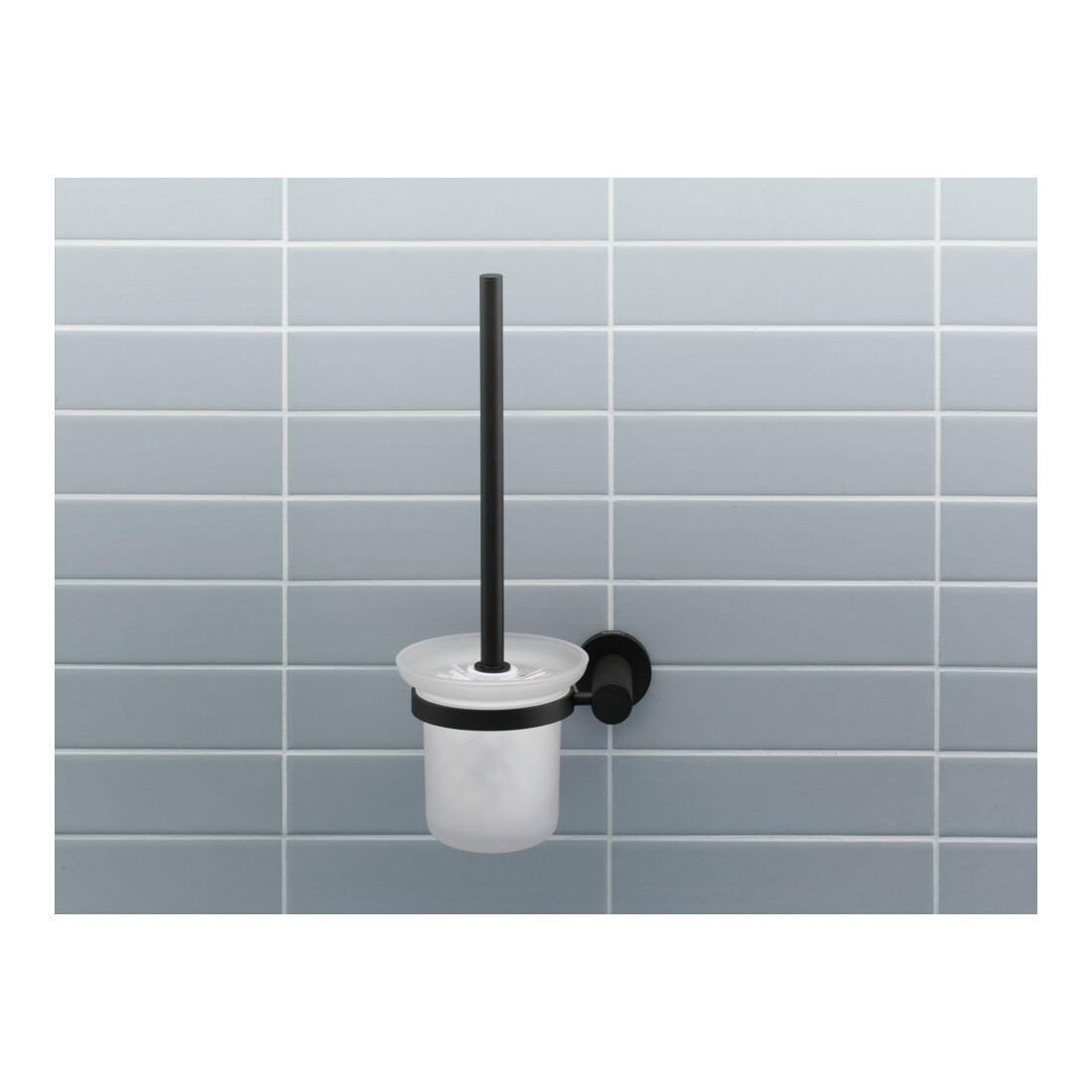 Duravit Ensemble brosse D-Code 15,4x34,2x15,4 cm, mural, noir mat