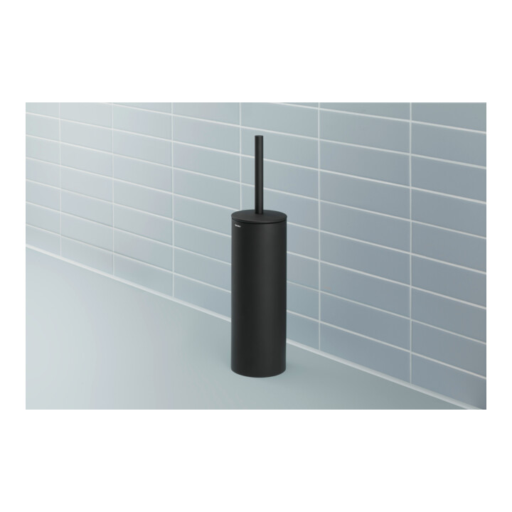 Duravit Ensemble brosse D-Code 8,9x38,5x8,9 cm, sur pied, noir mat
