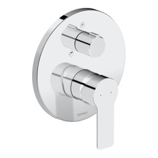 Duravit Ensemble complet mitigeur monocommande encastré D-Code céramique, sécurité, 22,5 l, chrome