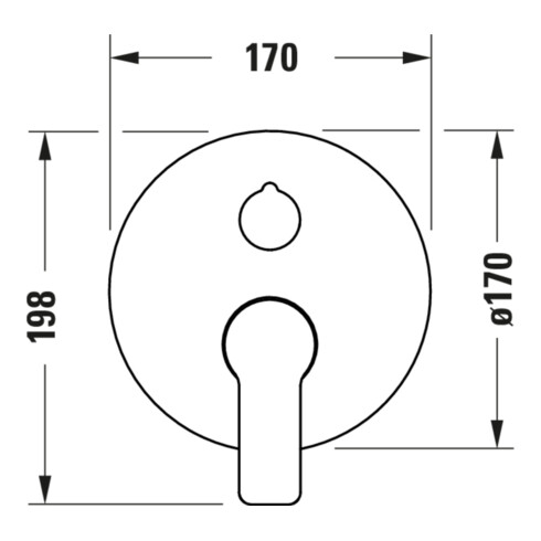 Duravit Ensemble complet mitigeur monocommande encastré D-Code céramique, sécurité, 22,5 l, chrome