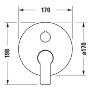 Duravit Ensemble complet mitigeur monocommande encastré D-Code céramique, sécurité, 22,5 l, chrome-2