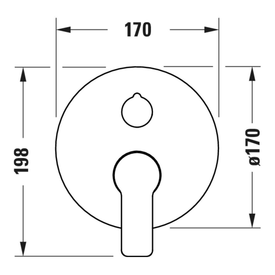 Duravit Ensemble complet mitigeur monocommande encastré D-Code céramique, sécurité, 22,5 l, chrome